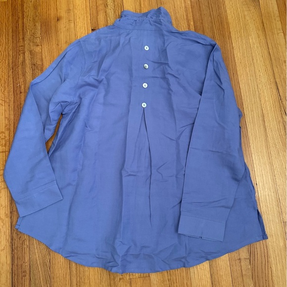 Soft Surroundings Tunic Top Womens 1X linen blended Purple Long Sleeve (k11 - Picture 2 of 10